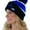 Cali Print - Black W/Blue Stripe, variant on ToBeInStyle Unisex Soft Stretchy Beanies - Cali Print - Red W/Black Stripe - One Size