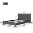 thumbnail image 5 of Williamspace Full Size Bed Frame,Upholstered Platform with Headboard, Heavy Duty Bed Frame with Metal Platform and Wooden Slat Support, No Box Spring Needed,Gray, 5 of 6