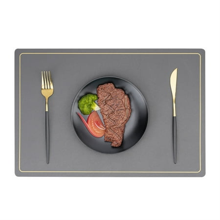 

Placemats PU Leather Heat Resistant Placemats Dining Placemats Washable Kitchen Table Mats Wipeable Dining Table Place Mats 12 X17.8 Set of 6