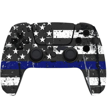 Custom Controllerzz Modded Wireless Custom Controller for PS5 - Compatible With All Shooting Games - Rapid Fire, Dropshot, Akimbo & More (Blue Line)