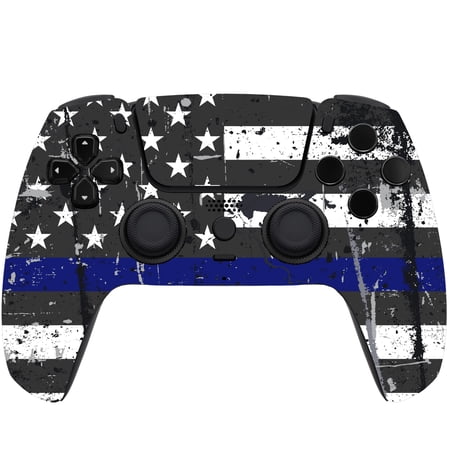 Custom Wireless Controller Compatible with PS5 - Multiple Designs Available (Blue Line)