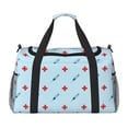 thumbnail image 1 of Fotbe Syringe And Red Cross Bolsa de Viaje con Estampado, Bolsa de Fin de Semana para Mujer con Compartimento para Zapatos, Bolsa de Gimnasio con Bolsillo Húmedo, 1 of 7