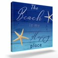thumbnail image 2 of Canvas Print Wall Art Oil Paintings Ocean Happy Beach Place Words Picture Prints Artwork for Living Room Kitchen Bathroom Bedroom, 2 of 9