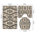 thumbnail image 3 of Beige Geometric Diamond Dot Pattern Bathroom Rugs Sets 3 Piece,Toilet Cover Set,Absorbent Non Slip Bathroom Mats Sets with U-Shaped Contour Rug Toilet Rug Set, 3 of 5