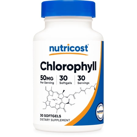 Nutricost Chlorophyll (50mg) 30 Softgels - Gluten-Free