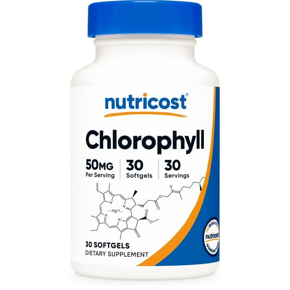 Nutricost Chlorophyll (50mg) 30 Softgels - Gluten-Free