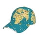 thumbnail image 1 of Fotbe World Map With Landmarks Gorro Clásico de Béisbol, Gorra Ajustable con Broche Snapback, Gorro de Exterior de Algodón Suave, 1 of 6