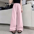 thumbnail image 6 of Mitankcoo Girls Elastic Waist Wide Leg Pants Kids Ruffle Hem Casual Trousers with Pockets for Daily School, 6 of 6