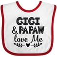 thumbnail image 3 of Inktastic Gigi and Papaw Love Me Boys or Girls Baby Bib, 3 of 4