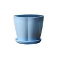 thumbnail image 5 of SPRING PARK Colorful Petal Plastic Plant Pot Planter Flower Pot with Pallet Tray Saucer for Decoration of Home Office Desk Garden Flower, 5 of 7