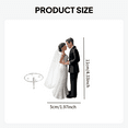 thumbnail image 5 of APLVFFZH Bride Groom Figurine Couple Sculpture Wedding Cake Topper for Bridal Showers Black Suit, 5 of 12
