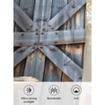 thumbnail image 6 of Sheer Curtains 45 Inch Length, Farmhouse Wood Grain Semi Sheer Curtains Light Filtering Window Treatment, Vintage Country Barn Gate Textured Privacy Voile Drapes for Living Room Bedroom 52x45 Inch, 6 of 7