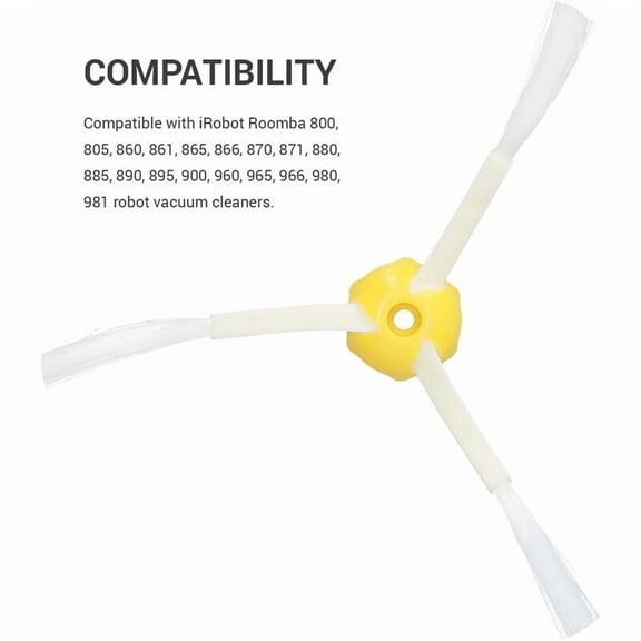 Pack Accessory Kit Compatible with Irobot Roomba 800/900 - Side Brush Set for Robot Vacuum Cleaner - Cleaning Accessory Replacement Kit