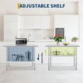 thumbnail image 3 of YUSAZENS 48 x 30 x 34 Inch Basic Kitchen Stainless Steel Workbench, 30D x 48W x 34H Multifunctional Prep Table for Home Restaurant Workshop, 3 of 7