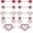 Red, variant on 14G Nipple Rings 5-8 Pairs Stainless Steel Nipple Niercing Jewelry Heart Dangle Barbell Tongue Rings Set Cute Pink CZ Nipple Jewelry