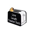 thumbnail image 1 of Tostadora con dibujos animados Brooch Pins con divertida cita «Live Laugh Toa», 1 of 2
