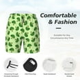 thumbnail image 3 of Balery Broccoli Vegetables Bañador para hombre, shorts de playa de secado rápido con entrepierna y forro de compresión-Medium, 3 of 6