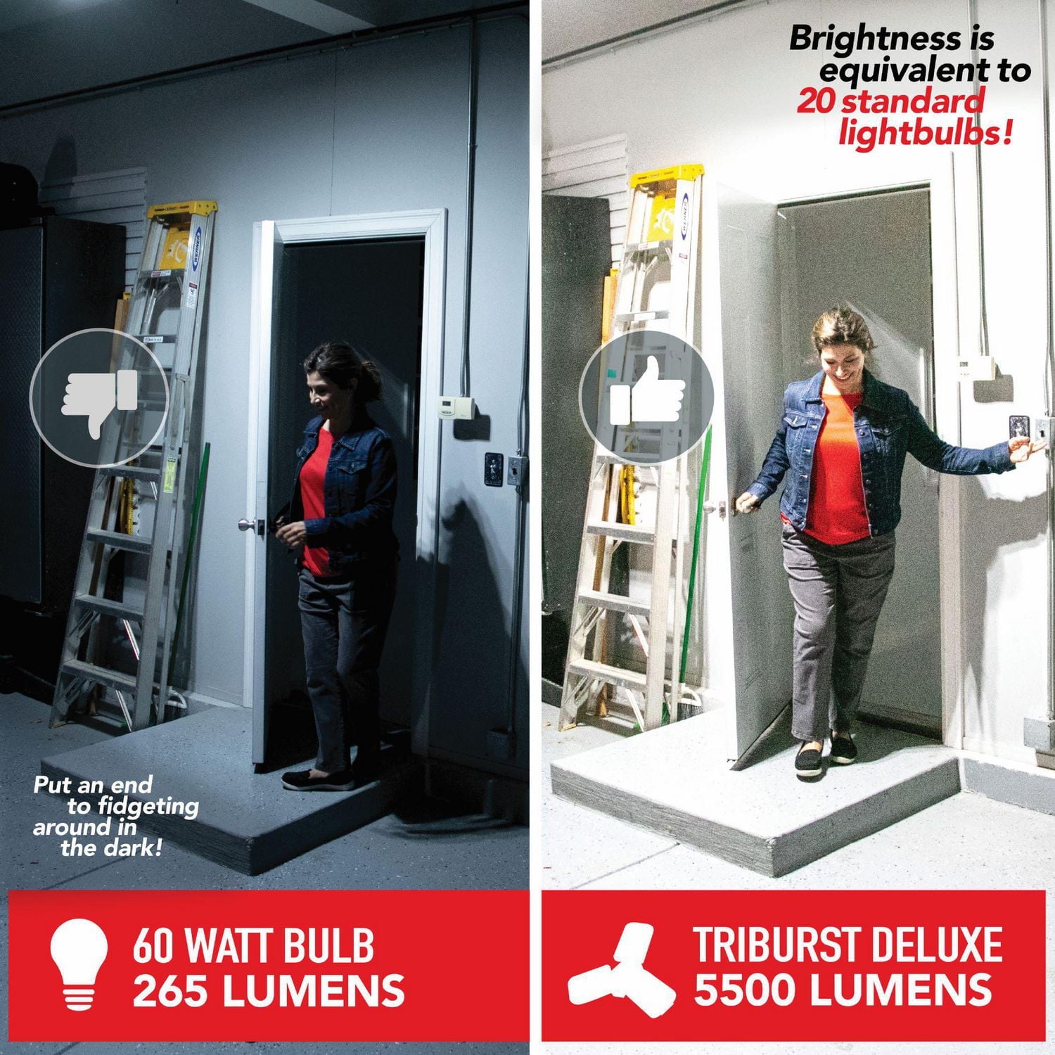 Bell + Howell Triburst Activate Deluxe Multi-Angle LED Light Panel, Motion Activated, Multi-Angle LED Light