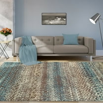 Sunderland Abstract Indoor Area Rug by Blue Nile Nills - 5' x 8', Taupe/Ivory