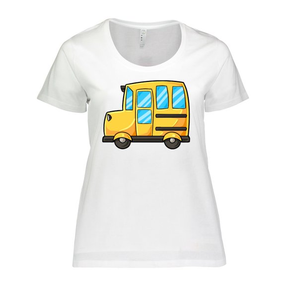 Inktastic Cute School Bus Women's Plus Size T-Shirt
