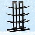 thumbnail image 2 of Wooden Red Wine Bottle Rack Wooden Wine Rack Adornment Bamboo Red Wine Rack Household Wine Bottle Storage Rack (Black), 2 of 5