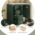 thumbnail image 6 of Euroco 36'' Bathroom Vanity with Ceramic Sink Combo, Solid Wood Frame Bathroom Storage Cabinet, Freestanding Vanity Set with 3 Drawers& Soft Closing Doors, 6 of 9