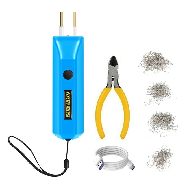 Soldado Soldador de Plásstico, Kit de Soldadoura de Plástico de Mano Inalámbrica Con Productos Básicos de 400 piezas, Mini Mácina de Soldadura Portátil para reparación de