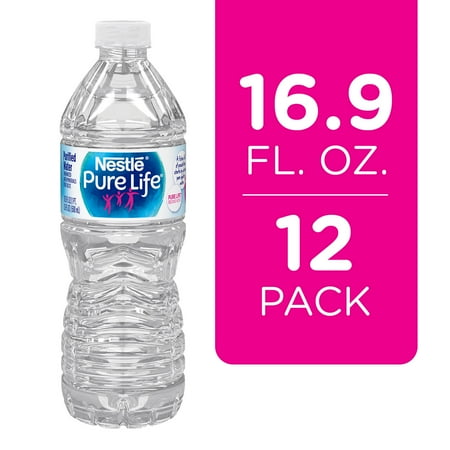 Walmart Grocery Nestle Pure Life Purified Water 16 9 Fl Oz Plastic Bottled Water Pack Of 12