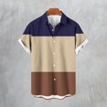 thumbnail image 6 of Afuyipoi Men's Short Sleeve Print Shirt,Relaxed Geometric Soft Summer Tees Navy XL, 6 of 6