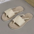 thumbnail image 5 of Summer Flip Flops for Women Open Toe Slip On Thong Flat Slides Sandals Summer Casual Women Beach Fashion Slippers Lazy Shoes, 5 of 9