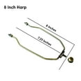thumbnail image 4 of Lamp Harp Kit - 8 Inch Long Antique Brass Harp Lamp Shade Attachment - Complete Lamp Harp Set Includes Harp, Saddle and Finial - Lampshade Holder Attachments for Table and Floor Lamps (2 Pac, 4 of 6