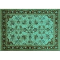 thumbnail image 1 of Ahgly Company Indoor Rectangle Oriental Turquoise Blue Industrial Area Rugs, 8' x 12', 1 of 4