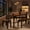 Brown, variant on 6-Seater Dining Table Set with Benches & Stools, Space-Saving Design for Kitchen, Breakfast Nook, or Patio, Gray