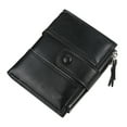 thumbnail image 1 of Men Wallet with Zipper PU leather Bifold Purse for Mens ID Window Pocket, 1 of 5