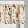 thumbnail image 5 of Ambesonne African Valance & Curtain, Minimalist Tiger Palm Leaf, 55"x45", Persian Orange Green, 5 of 7