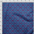 thumbnail image 4 of oneOone Cotton Cambric Blue Fabric Asian Ikat Sewing Craft Projects Fabric Prints By Yard 56 Inch Wide, 4 of 4