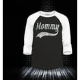 thumbnail image 2 of Shop4Ever Men's Mommy Classic Baseball Raglan Baseball Shirt Medium Black/White, 2 of 4