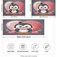 thumbnail image 2 of GZHJMY Valentine's Day Silk Pillowcase for Hair and Skin 1PCS,Cute Penguins and Love Hear Satin Pillow Covers King Size 20×40In Home Decor, 2 of 7