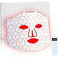 thumbnail image 1 of Flexible Silicone LED Face Mask with Red & Infrared Light, Portable & Rechargeable Light Device for At-Home Spa and Facial Wellness Routines, Full Face Coverage, 1 of 7