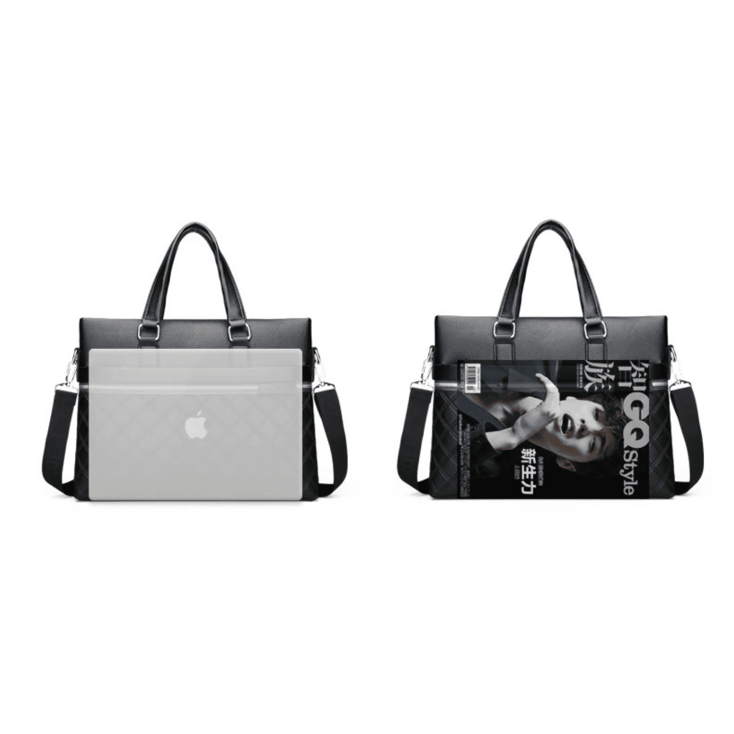 CHARGELLA 16 Inch Premium Laptop/Notebook Bag, Expandable Briefcase - Computer Bag for Men & Women, Laptop Shoulder Bag with USB Charging Port, Messenger Bag for Travel, Business, & School