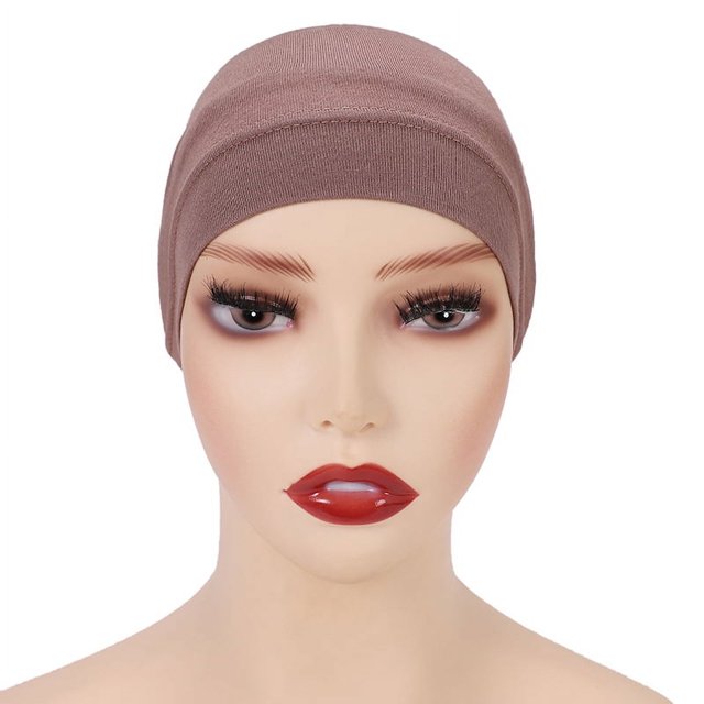 Gorra cilíndrica monocromática modal, gorra de base, gorra de cuello de mujer de algodón mercerizado de alta elasticidad