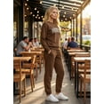 thumbnail image 4 of Set Mujer Sudadera Estampada y Pants Casual Cálido, 4 of 5