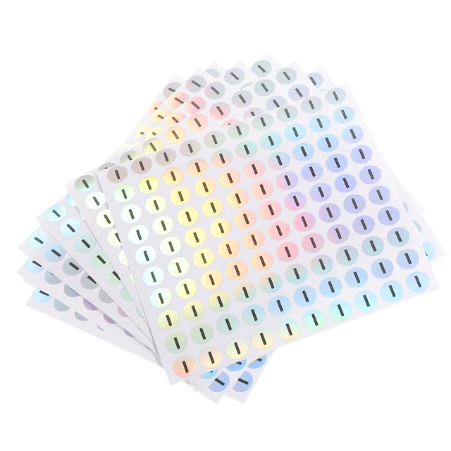 Uxcell Autocollants Lettres Majuscules, Alphabet I Ronds Auto-Adhésifs pour Inventaire, Rangement, Organisation, 15 Feuilles