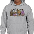 thumbnail image 2 of Halloween Coffee Hoodie Sweatshirt Unisex Small Grey, 2 of 5