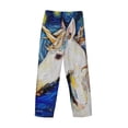thumbnail image 3 of Vsdgher Starry White Horse Print Mens Pajama Pants Sleep & Lounge Pants, PJ Bottoms With elastic waistb and Pockets, 3 of 5