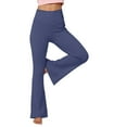 thumbnail image 2 of YDFCWXW Flare Yoga Pants for Women, Crossover Soft High Waist Bootcut Leggings Navy, XS, 2 of 8