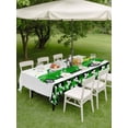 thumbnail image 5 of 60x84 Inch Outdoor Tablecloth with Umbrella Hole Zipper Rectangle St. Patrick's Day Rectangular Tablecloths Outside Waterproof Spring Lucky Dogs Green Grass Truck Plaid Patio Table Cover for Picnic, 5 of 8