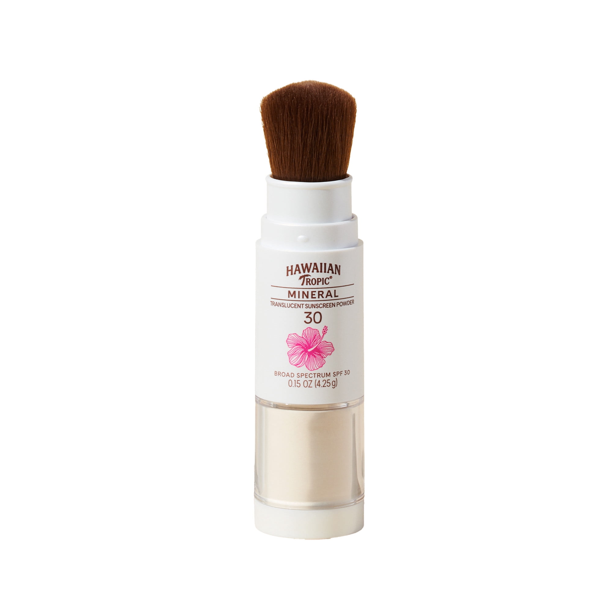 Hawaiian Tropic Mineral Powder Sunscreen Brush, SPF 30, 0.15 oz