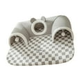 thumbnail image 1 of QualitChoice Cat Tube Cave With Washable Bed Designed For Indoor Cats Offering Exciting Interactive Fun Cat Tunnel 2 In 1 gray M, 1 of 6