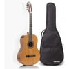 Classical Guitar with Soft Nylon Strings by Hola! Music, Full Size 39 Inch Model HG-39GLS, Natural Gloss Finish - FREE Padded Gig Bag Included